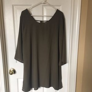 Olive Green Shift Dress